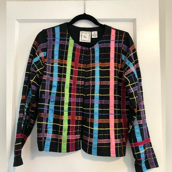 Vintage Michael Simon Colorful Neon Jacket - Picture 2 of 5